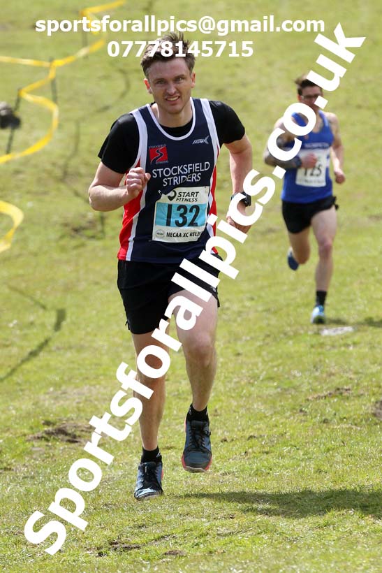 Masters men 2021 NECAA Cross Country Relays, Thornley Farm, Peterlee, Saturday, April 10th. Photo: David T. Hewitson/Sports for All Pics